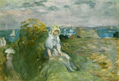 在Portrieux的悬崖上； 1894年在Portrieux的悬崖上 作者 贝特·莫里索（Berthe Morisot）