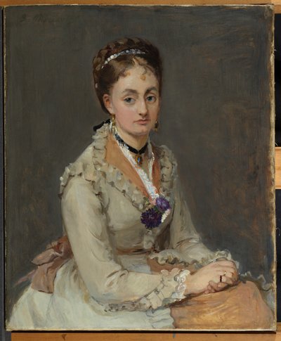 艺术家姐妹的肖像，Edma Pontillon，c.1872-75 作者 贝特·莫里索（Berthe Morisot）