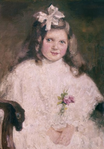 她女儿的肖像-十九世纪-法国印象派 作者 贝特·莫里索（Berthe Morisot）