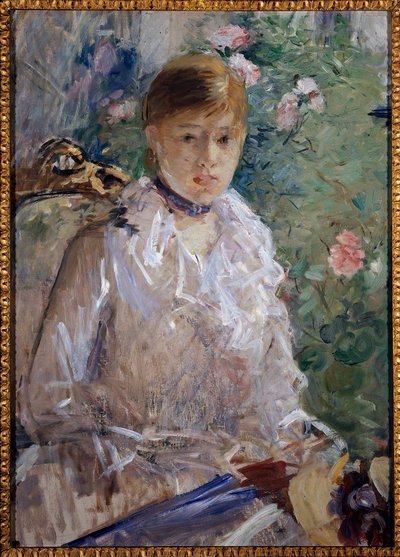 夏季或Berthe Morisot的女孩画像 作者 贝特·莫里索（Berthe Morisot）