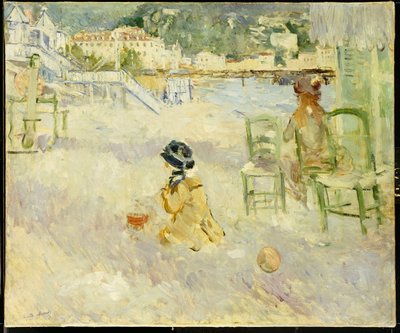 尼斯海滩，1882年 作者 贝特·莫里索（Berthe Morisot）