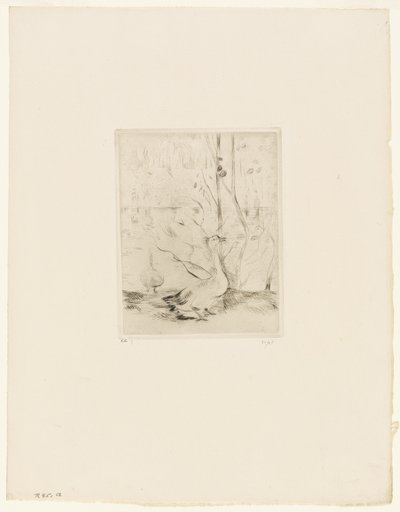鹅 作者 贝特·莫里索（Berthe Morisot）
