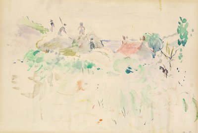 1886年泽西岛的干草堆 作者 贝特·莫里索（Berthe Morisot）