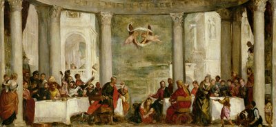 在1860年Veronese（1528-88）绘画之后，法利赛人西蒙家的餐 作者 贝特·莫里索（Berthe Morisot）