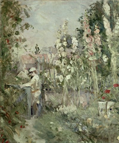 蜀葵的小男孩 作者 贝特·莫里索（Berthe Morisot）