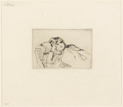 休息的年轻女子 作者 贝特·莫里索（Berthe Morisot）