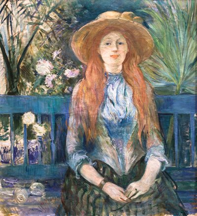 公园里的少女，1888 年（布面油画） 作者 贝特·莫里索（Berthe Morisot）