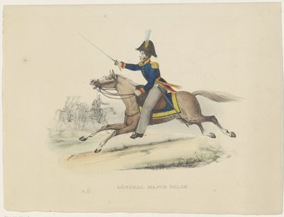 比利时少将, 1830年
比利时少校（物品上的标题）
比利时服装：古代和现代、军事、民用和宗教，1830 年（系列标题） 作者 伯特兰