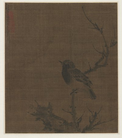 梅枝上的睡鸟 作者 卞文锦