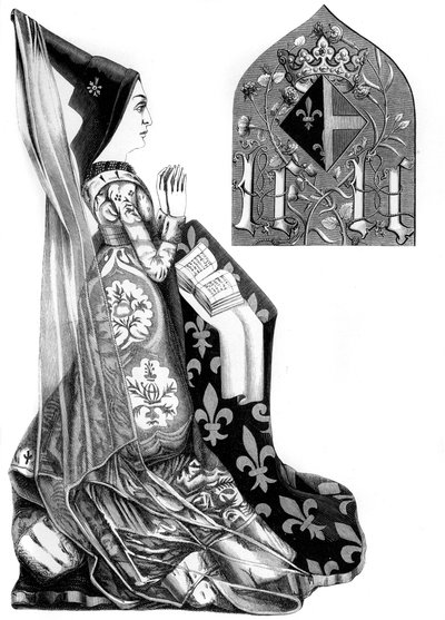 萨沃伊1441-1483年的夏洛特，法国路易十一世皇后，1849年。 作者 比森和科塔德