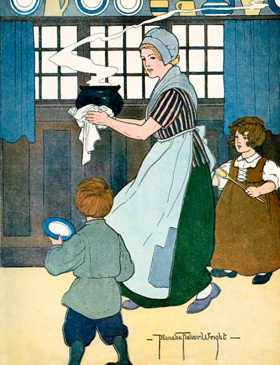 Pease Porridge Hot，作者：Blanche Fisher Wright 作者 布兰奇·费希尔·赖特