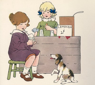 Young Girls At Their Lemonade Stand 作者 布兰奇·费希尔·赖特