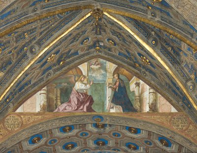 门廊，超级拱门，Boccaccio博卡西诺，报喜1506-07 作者 Boccaccio Boccaccino