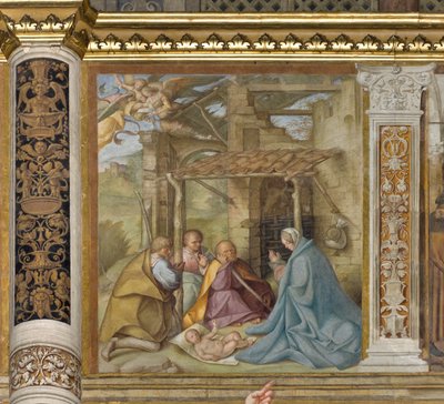 中央大殿，北侧第四跨度，牧羊人的崇拜，薄伽丘Boccaccino 1516-17年 作者 Boccaccio Boccaccino