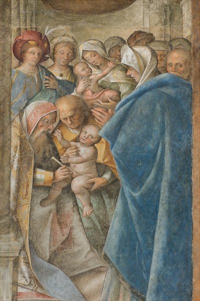 中央大厅，第四个北跨，包皮环，Boccaccio Boccaccino 1516-17，细节 作者 Boccaccio Boccaccino