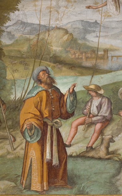 中央过道，北侧第一跨度，对Gioacchino的公告，Boccaccio Boccaccino 1514-15，细节 作者 Boccaccio Boccaccino