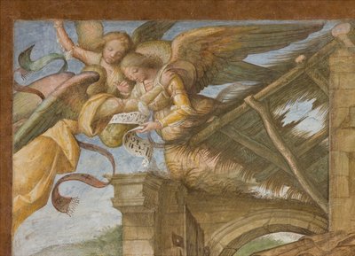 中央大殿，北侧第四跨度，牧羊人的崇拜，Boccaccio Boccaccino 1516-17，详图 作者 Boccaccio Boccaccino