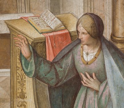 中央大殿，北侧第三跨，圣母领报，Boccaccio Boccaccino 1516-17，详图 作者 Boccaccio Boccaccino