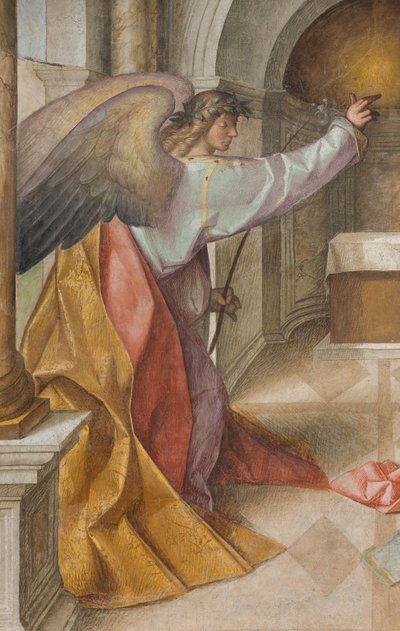 中央大殿，北侧第三跨，圣母领报，Boccaccio Boccaccino 1516-17，详图 作者 Boccaccio Boccaccino
