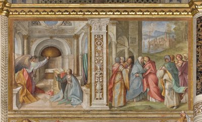 中央大殿，北侧第三跨度，圣母玛利亚，探视，Boccaccio Boccaccino 1516-17 作者 Boccaccio Boccaccino