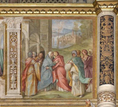 中央大殿，北侧第三跨度，探视，Boccaccio Boccaccino 1516-17 作者 Boccaccio Boccaccino