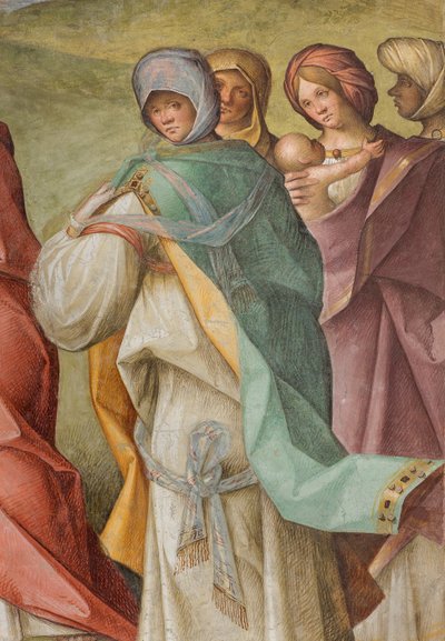 中央大殿，北侧第三跨度，探视，Boccaccio Boccaccino 1516-17，细节 作者 Boccaccio Boccaccino
