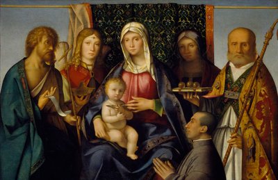 圣母子与捐助者的圣母子，1505-1515年 作者 Boccaccio Boccaccino