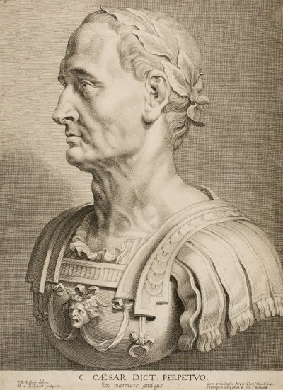 朱利叶斯·凯撒（Julius Caesar），永久独裁者，来自十二个著名的希腊和罗马男人，约1633年 作者 Boetius Adams Bolswert