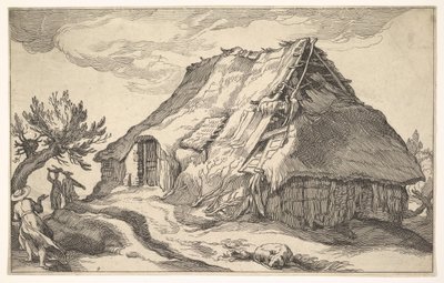 风景与农舍，1613年。 作者 Boetius Adams Bolswert
