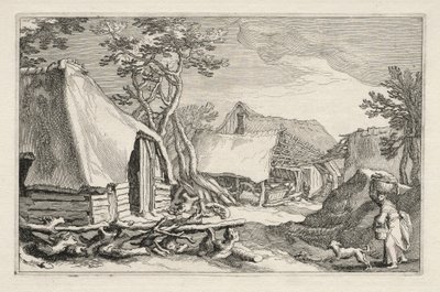 与农舍的景观，1613-1416年。 作者 Boetius Adams Bolswert