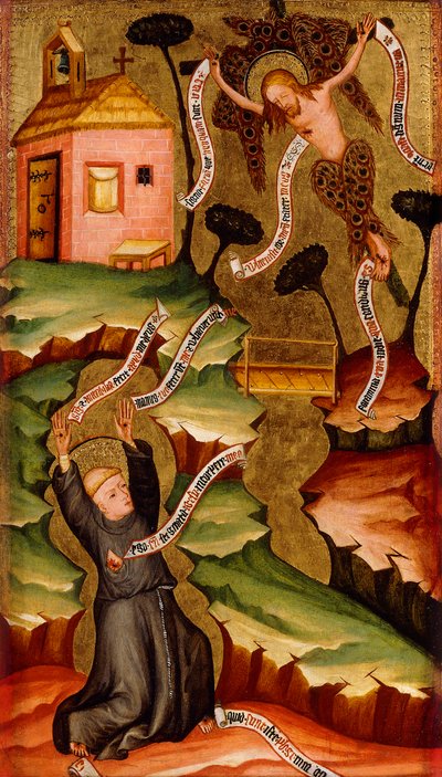 圣弗朗西斯（St Francis）接受柱头，约1400年 作者 波希米亚派
