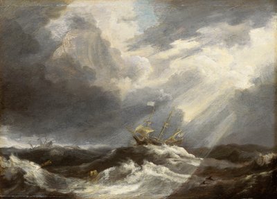 风浪中的阳光，约 1640 年代（绘画） 作者 Bonaventura Peeters