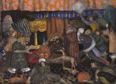 儿童化妆舞会，1912年 作者 鲍里斯·德米特里耶维奇·格里戈里耶夫