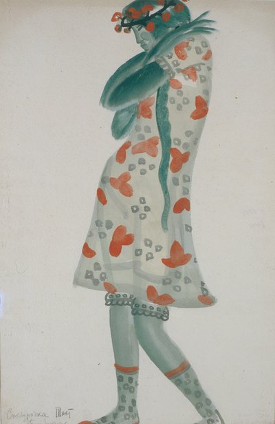 N. Rimsky-Korsakov的歌剧《雪少女》的服装设计，1919年 作者 鲍里斯·德米特里耶维奇·格里戈里耶夫