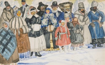 歌剧《魔力》的服装设计，1919年A.谢罗夫（A. Serov） 作者 鲍里斯·米哈伊洛维奇·库斯托季耶夫