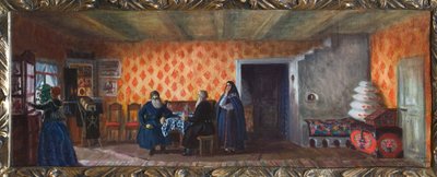 Mikhail Saltykov-Shchedrin (Saltykov Shchedrin, Saltykov-Chtchedrine, Saltykov Chtchedrine) (1826-1889)的戏剧作品《帕苏欣之死》的舞台设计（M. Saltykow Schtschedrin 的戏剧作品《帕苏欣之死》的舞台设计）。 作者 鲍里斯·米哈伊洛维奇·库斯托季耶夫