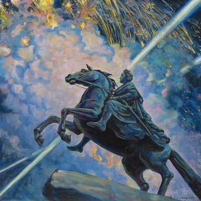 烟花。青铜骑士 作者 鲍里斯·米哈伊洛维奇·库斯托季耶夫