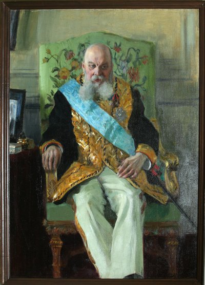 德米特里·马蒂诺维奇·索尔斯基伯爵的肖像1833-1910年，1908年 作者 鲍里斯·米哈伊洛维奇·库斯托季耶夫