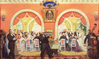 婚礼盛宴，1917年 作者 鲍里斯·米哈伊洛维奇·库斯托季耶夫