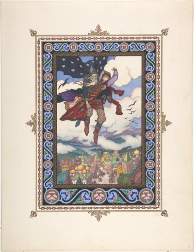 童话插图Marya Morevna，c。 1925年 作者 鲍里斯·瓦西里耶维奇·兹沃里金