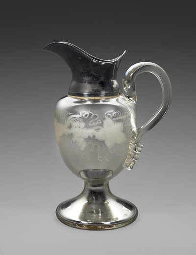投手，C。 1865-1871（镀银玻璃、镀银板、软木、纸） 作者 波士顿银玻璃公司