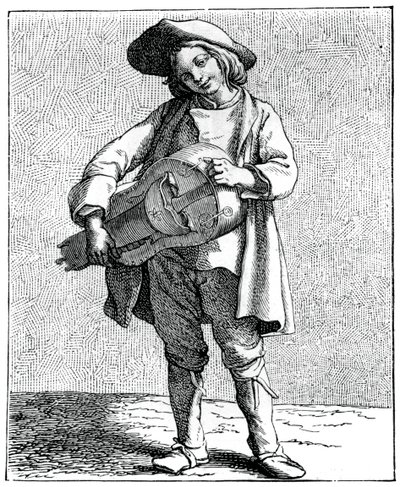 1773年至1742年，一个手摇风琴的球员。 作者 布查登