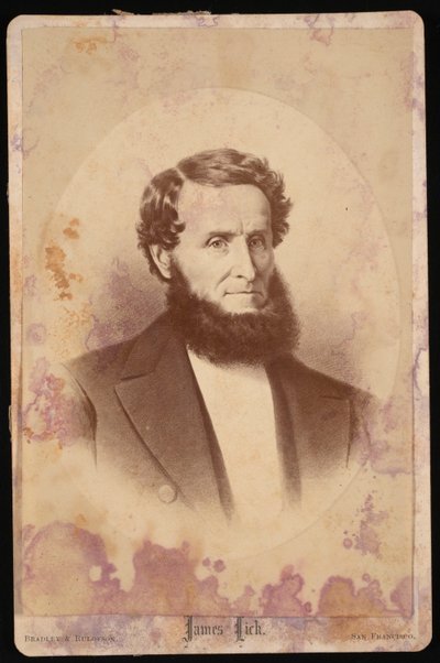 詹姆斯-利克1796-1876年的画像，1876年之前。 作者 Bradley and Rulofson