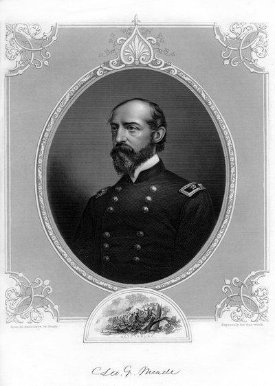 美国陆军军官和土木工程师George Meade将军，1862-1867年。 作者 布雷迪