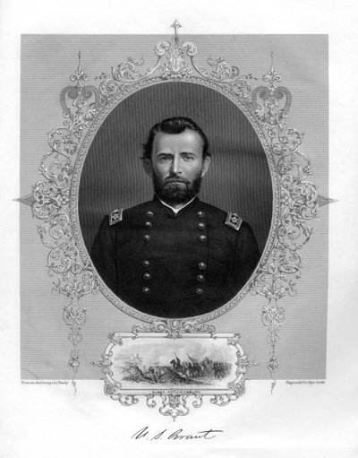 1862-1867年，美国将军和美国第18任总统尤利西斯·格兰特（Ulysses S Grant）。 作者 布雷迪