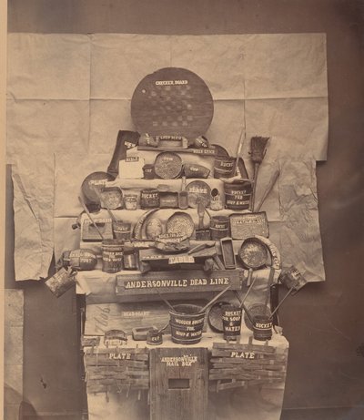 安德森维尔监狱的文物，1866年6月。 作者 布雷迪公司
