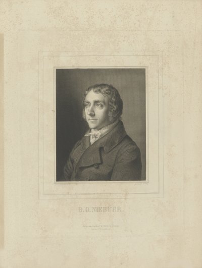 Barthold Georg Niebuhr的肖像1776-1831，c。 1830-1840年。 作者 Breitkopf和Härtel