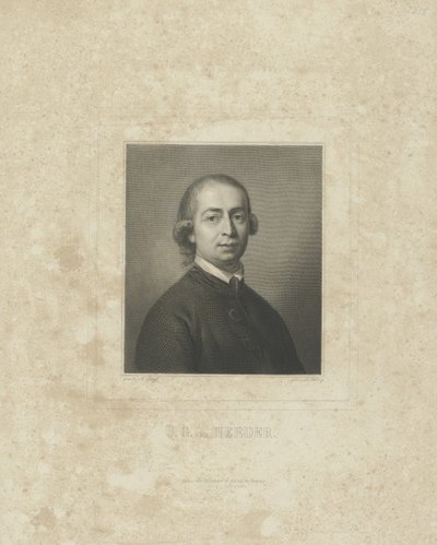 约翰·戈特弗里德·冯·赫德（1744-1803）的肖像，c。 1830-1840年。 作者 Breitkopf和Härtel