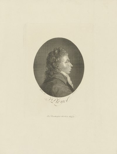 作曲家伊格纳斯·普莱尔（Ignace Pleyel 1757-1831）的肖像，c。 1800。 作者 Breitkopf和Härtel