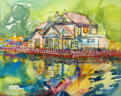 Waterside Tavern（wc在纸上） 作者 布伦达·布林·布克